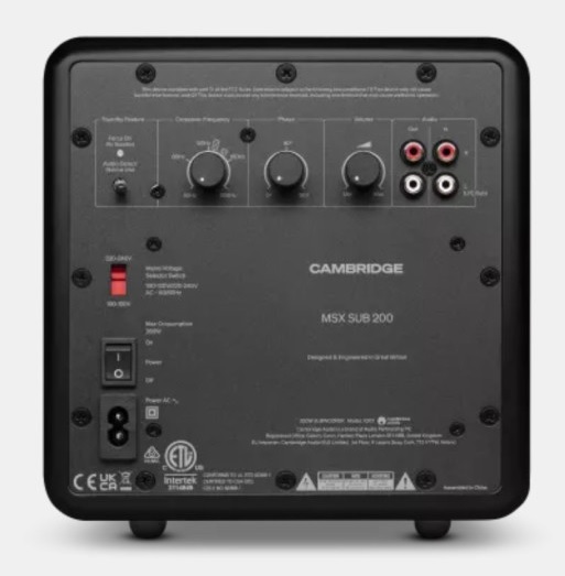 Cambridge Audio MSX SUB 200 back
